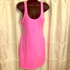 VS Pink Tank Dress (Neon Pink)